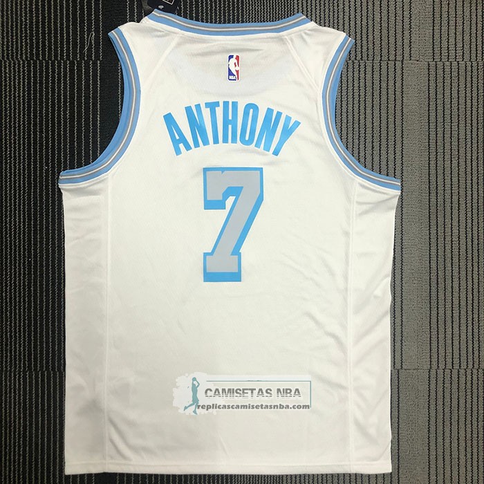 Camiseta Los Angeles Lakers Carmelo Anthony NO 7 Ciudad 2020-21 Blanco